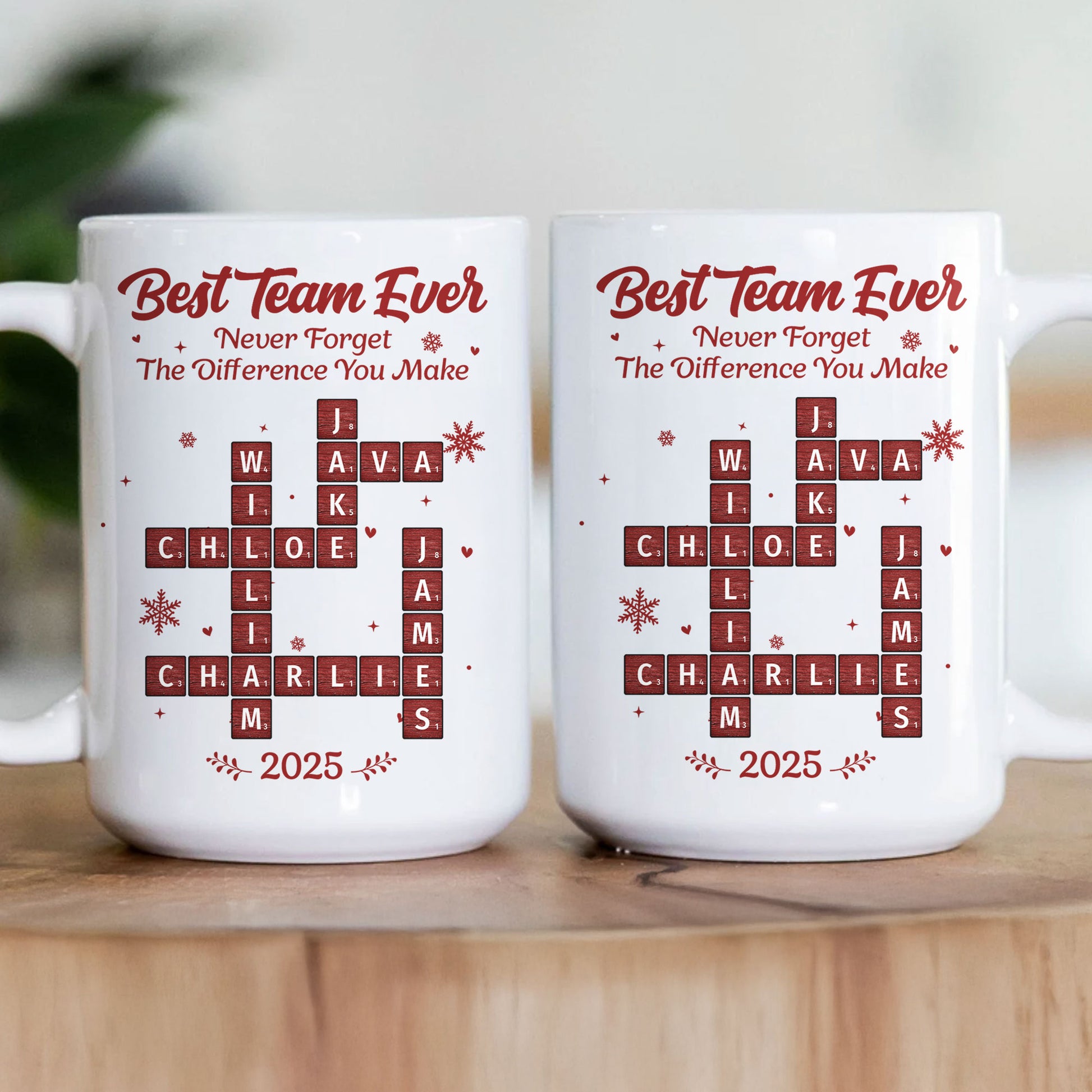 Personalized “Best Team Ever” Scrabble Mug (Tubmler Cup)