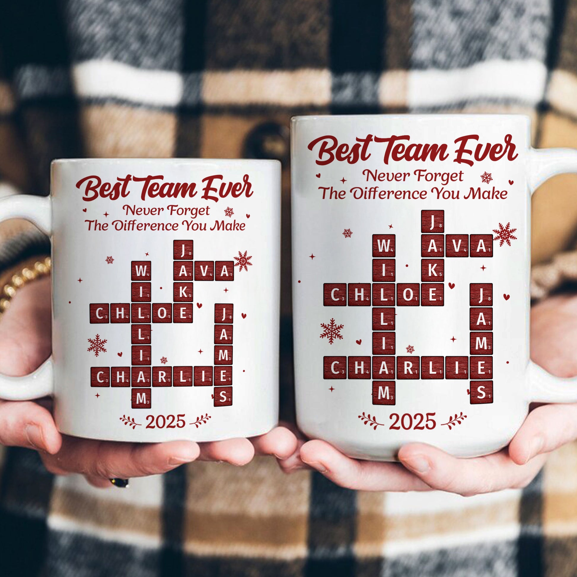 Personalized “Best Team Ever” Scrabble Mug (Tubmler Cup)