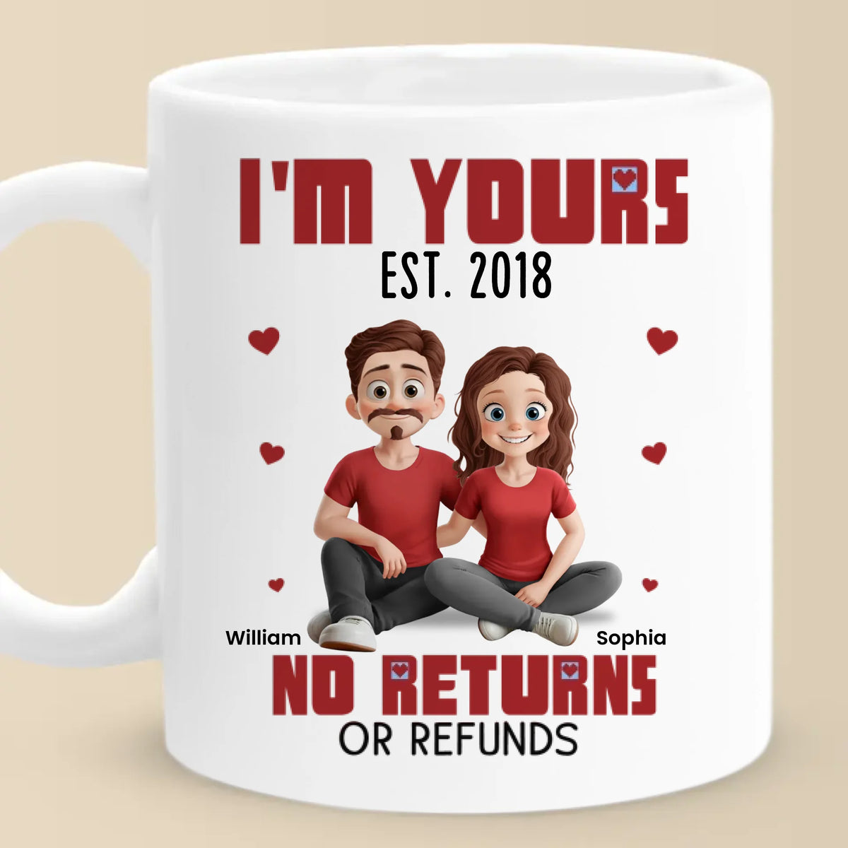 Forever Ours – Personalized Couple Mug, A Special Anniversary Gift for Husband & Wife