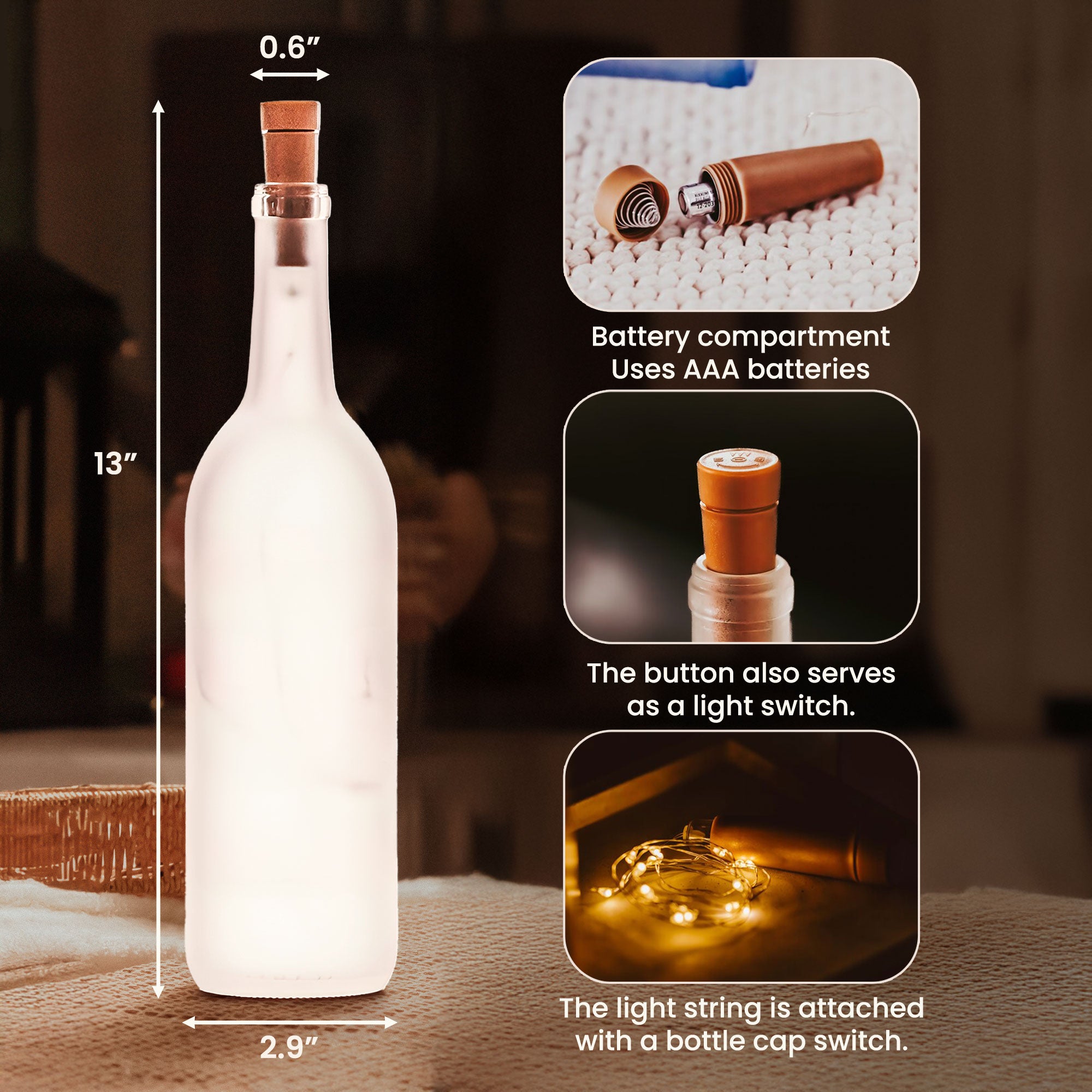 Romantic Gift for Couples: Personalized Photo Bottle Lamp Commemorating Our Journey