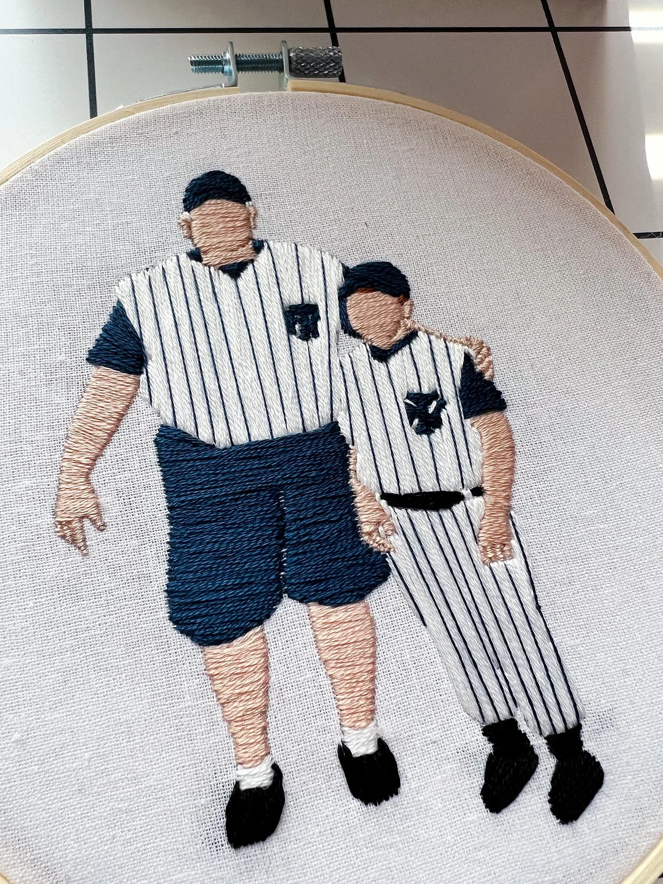 Custom Embroidered Portrait | Family Portrait | Friends Portrait | Anniversary Gift