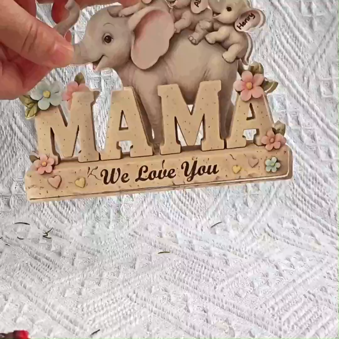 Personalized Acrylic Plaque – Custom Mother's Day Gift for Mom or Grandma – Love You So Much, Mama