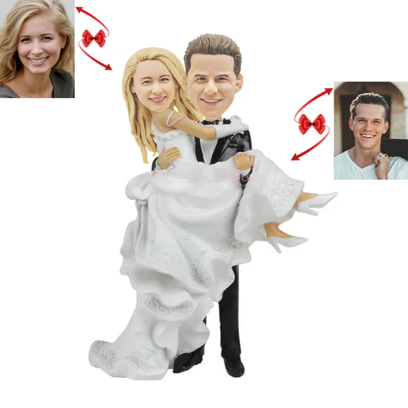 Bridegroom Holds The Bride Custom Bobbleheads