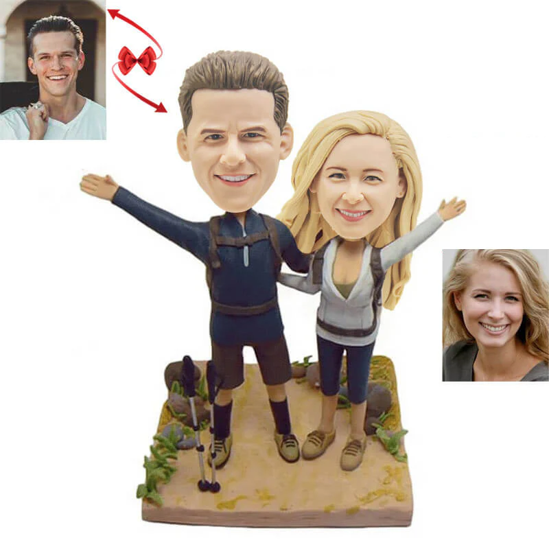 Mountaineering Couple Custom Bobblehead