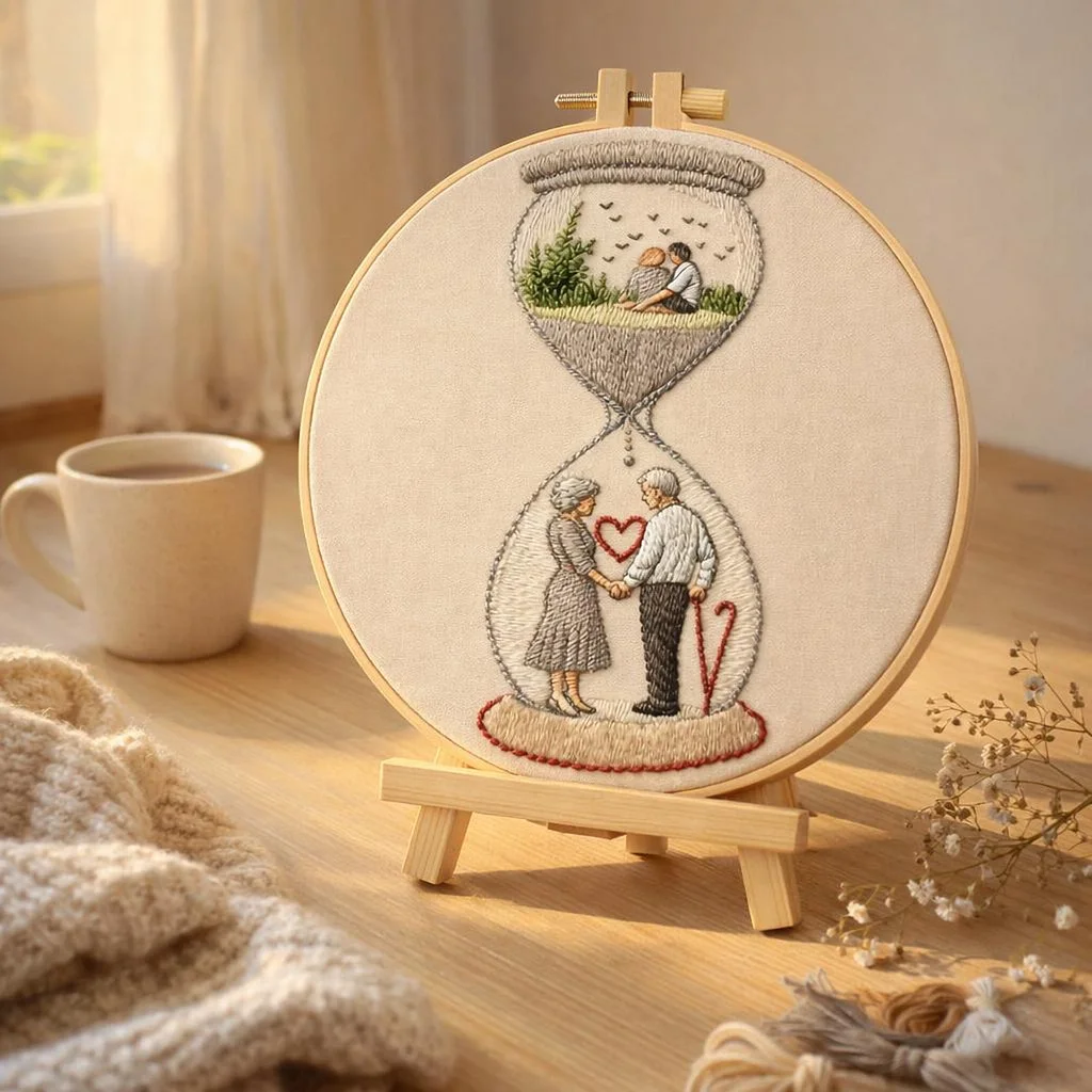 Embroidery Hoop Art Handmade Craft Mother Gift Wall Decor