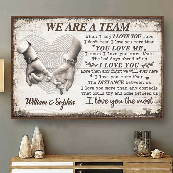 I Love You More Than Any Fight We'll Ever Have – Personalized Poster, Romantic Gift for Couples, Anniversary or Valentine's Day Gift
