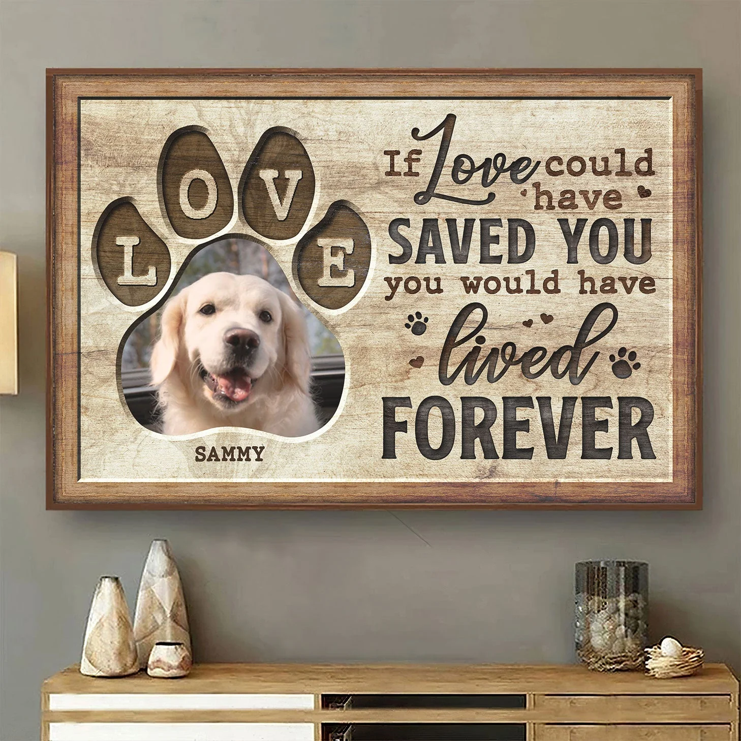 You Would Have Lived Forever – Personalized Photo Horizontal Poster, Pet Memorial Gift for Pet Lovers