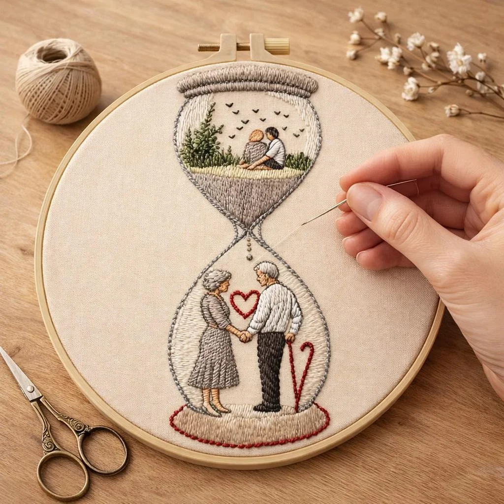 Embroidery Hoop Art Handmade Craft Mother Gift Wall Decor