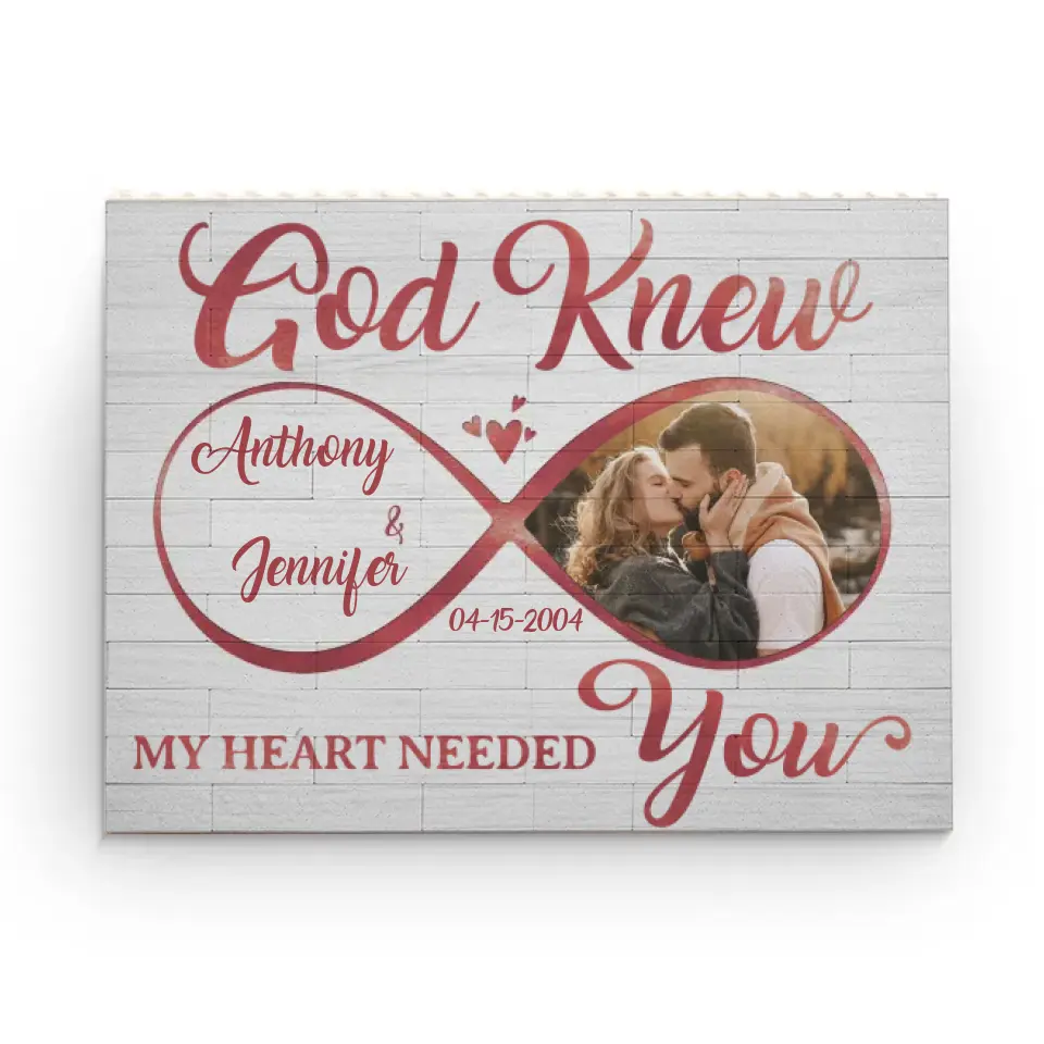 "My Heart Needed You" （Personalized Couple Keepsake – Heartfelt Anniversary Gift for Husband & Wife）