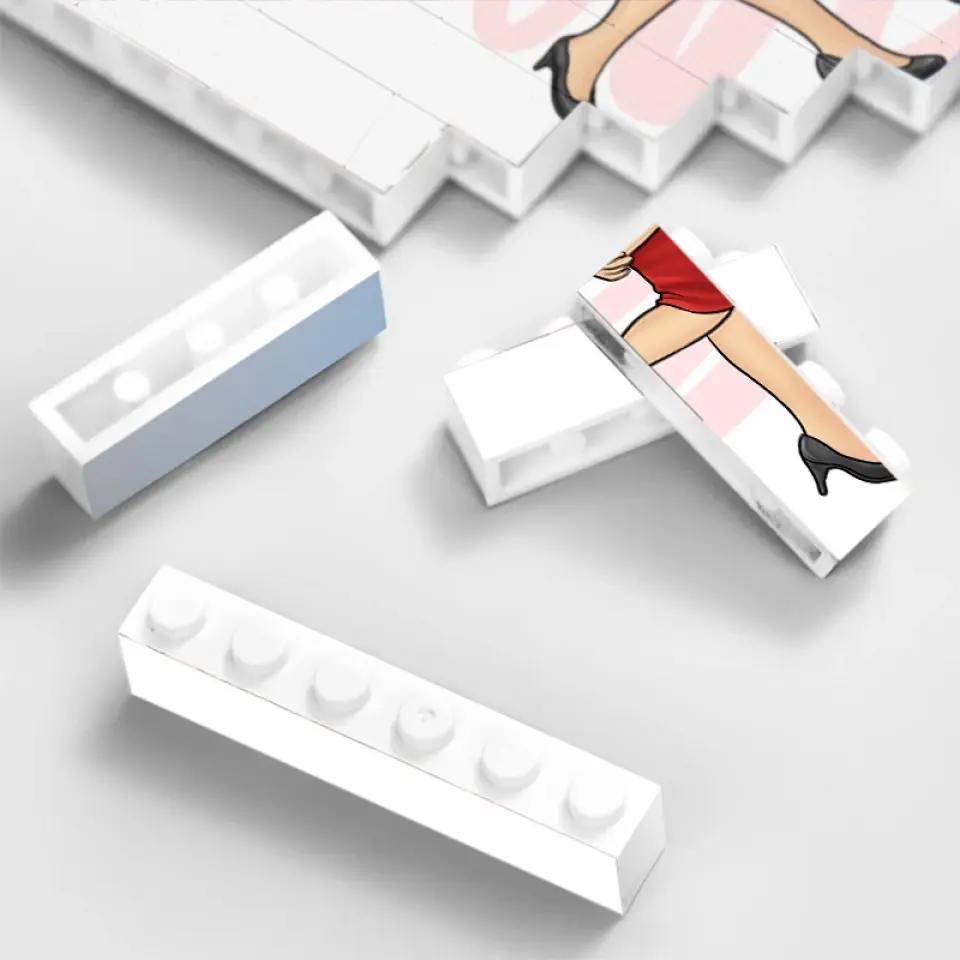 "Forever Yours" – A Timeless Token of Love（Custom Vertical Engraved Building Blocks - Personalized Anniversary & Wedding Gift for Couples ）