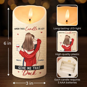 A Love That Shines Like Candlelight – Custom Personalized LED Candle for Couples – Perfect Christmas or Anniversary Gift for Him & Her