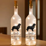 Forever In My Heart – Custom Pet Memorial Bottle Lamp, Sympathy Gift for Pet Owners