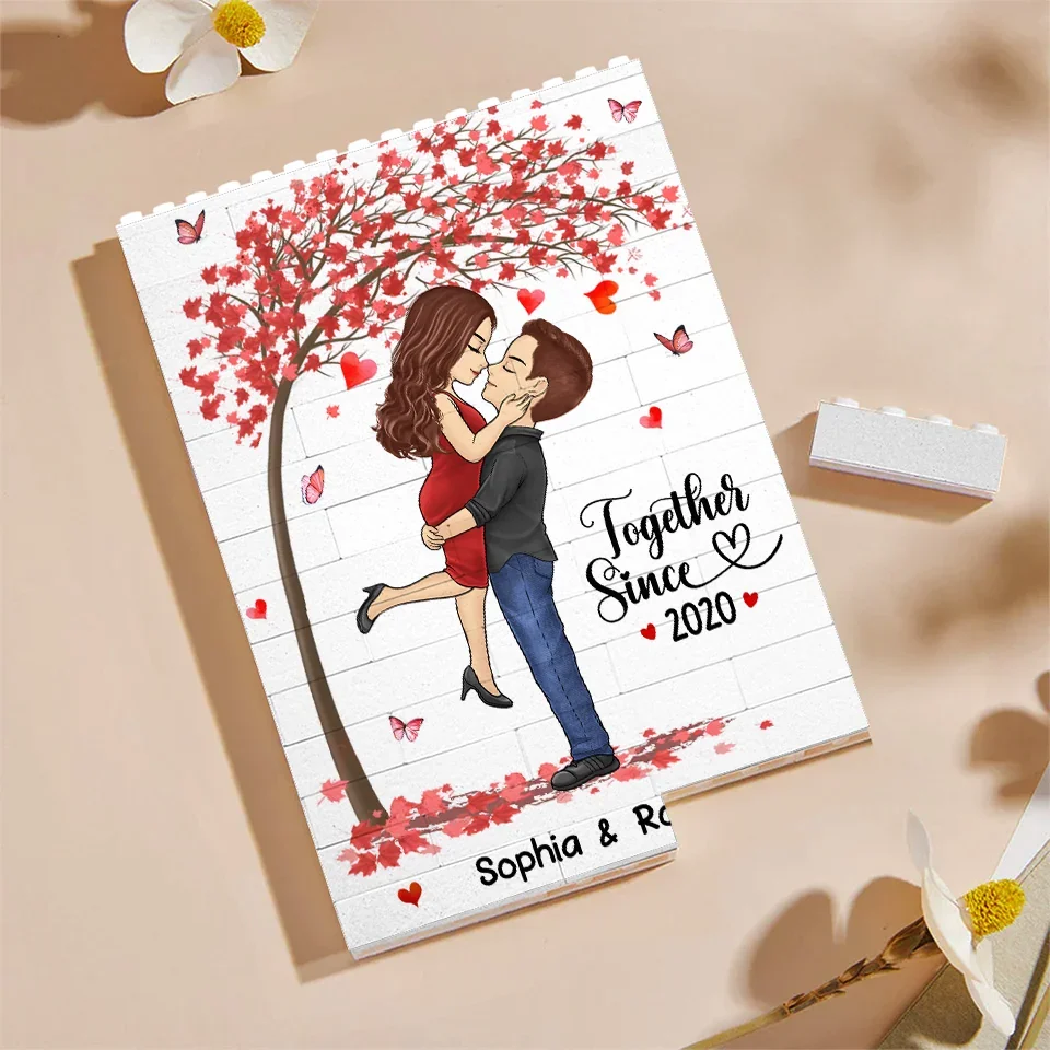 “Forever Together” Vertical Rectangle Shaped（Custom Couple Keepsake – A Meaningful Anniversary Gift for Husband & Wife）