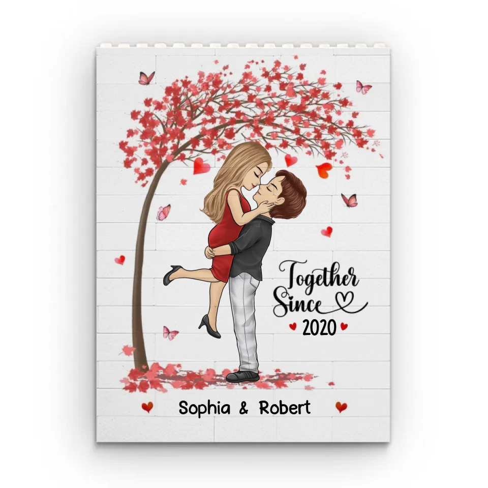 “Forever Together” Vertical Rectangle Shaped（Custom Couple Keepsake – A Meaningful Anniversary Gift for Husband & Wife）