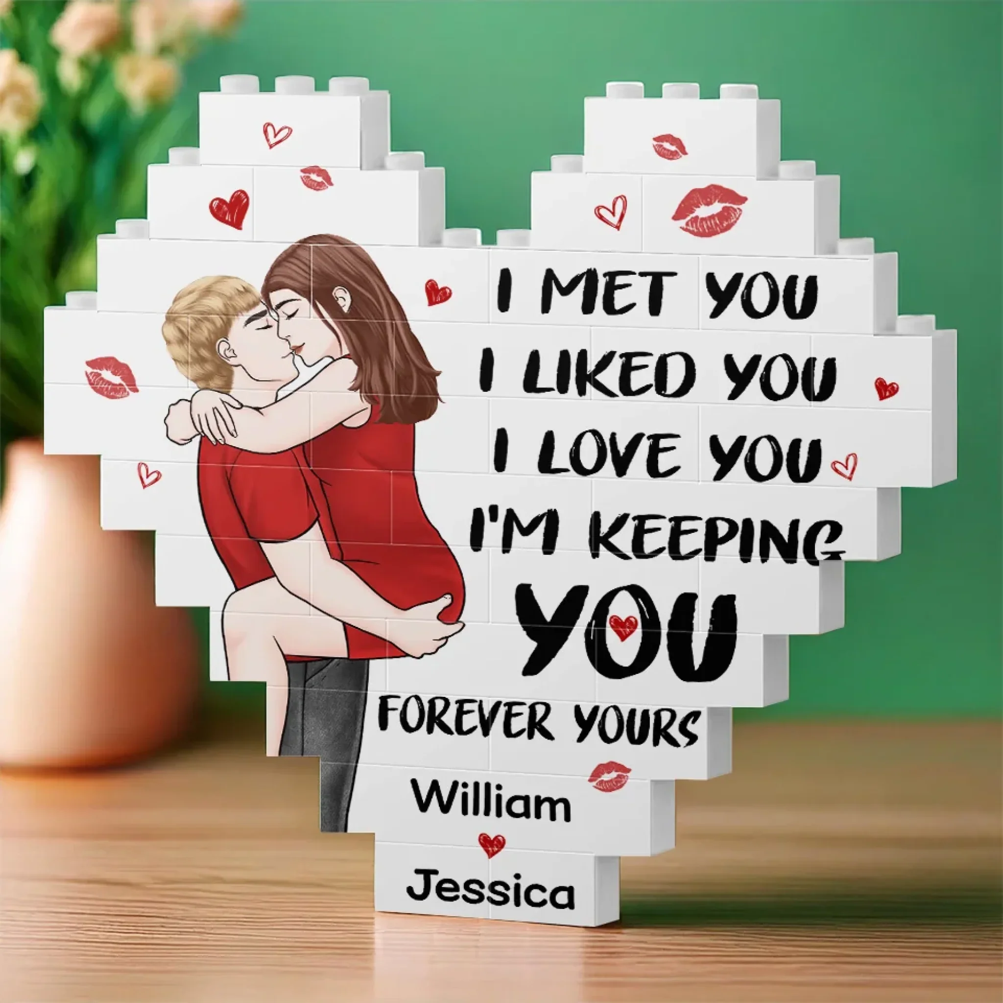 “You Are My Light In The Dark” Heart\n（A Personalized Couple Keepsake – Meaningful Anniversary Gift for Husband & Wife）