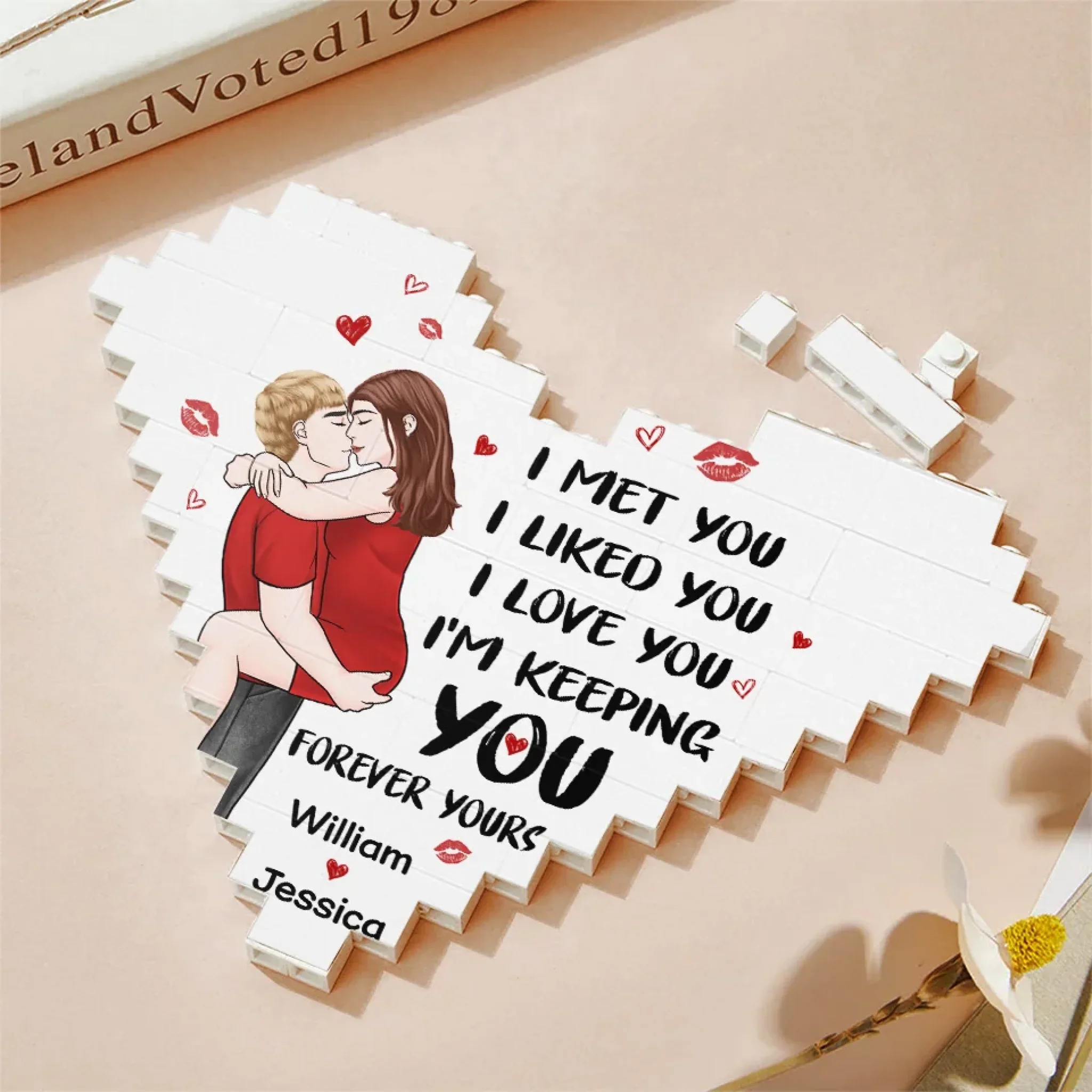 “You Are My Light In The Dark” Heart\n（A Personalized Couple Keepsake – Meaningful Anniversary Gift for Husband & Wife）