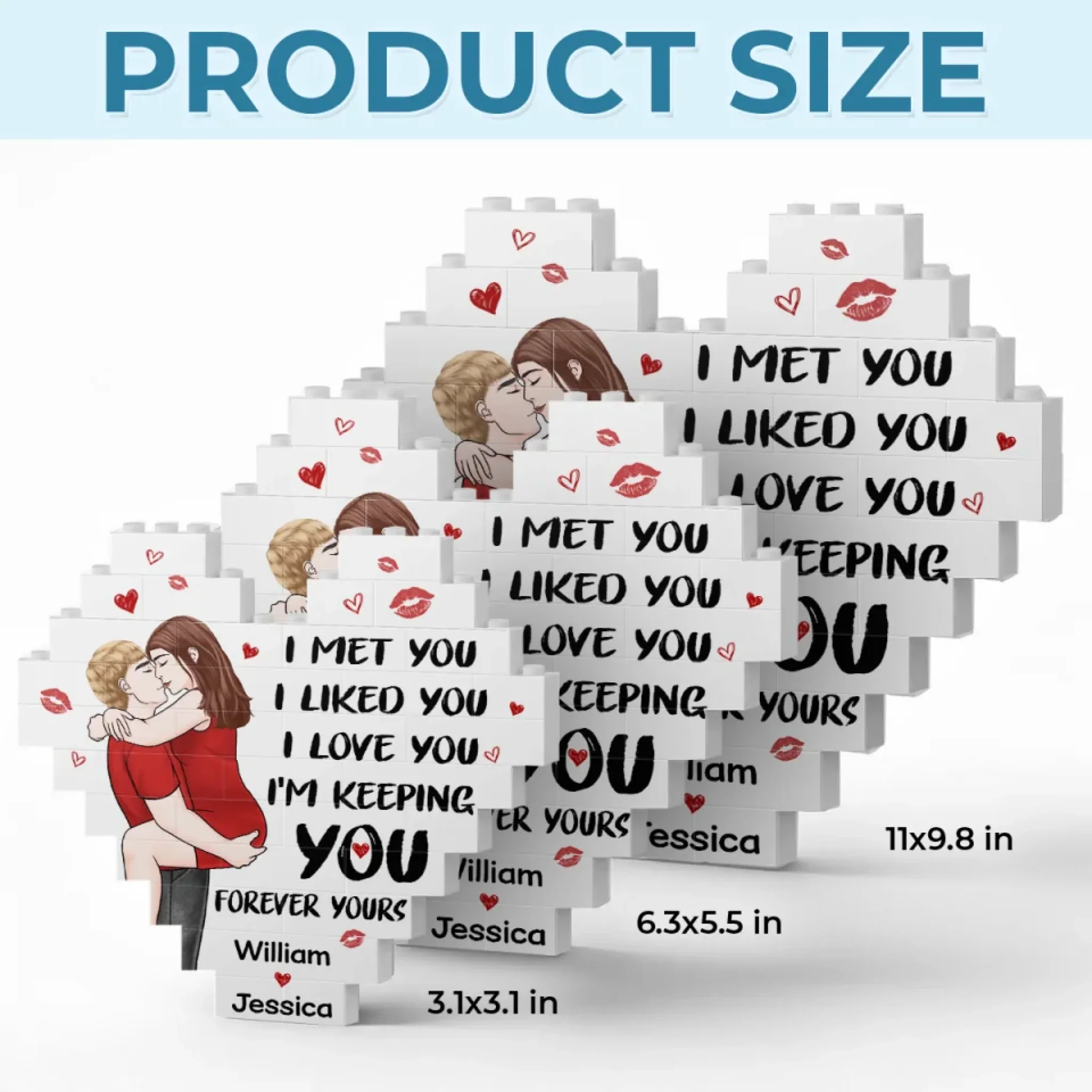 “You Are My Light In The Dark” Heart\n（A Personalized Couple Keepsake – Meaningful Anniversary Gift for Husband & Wife）