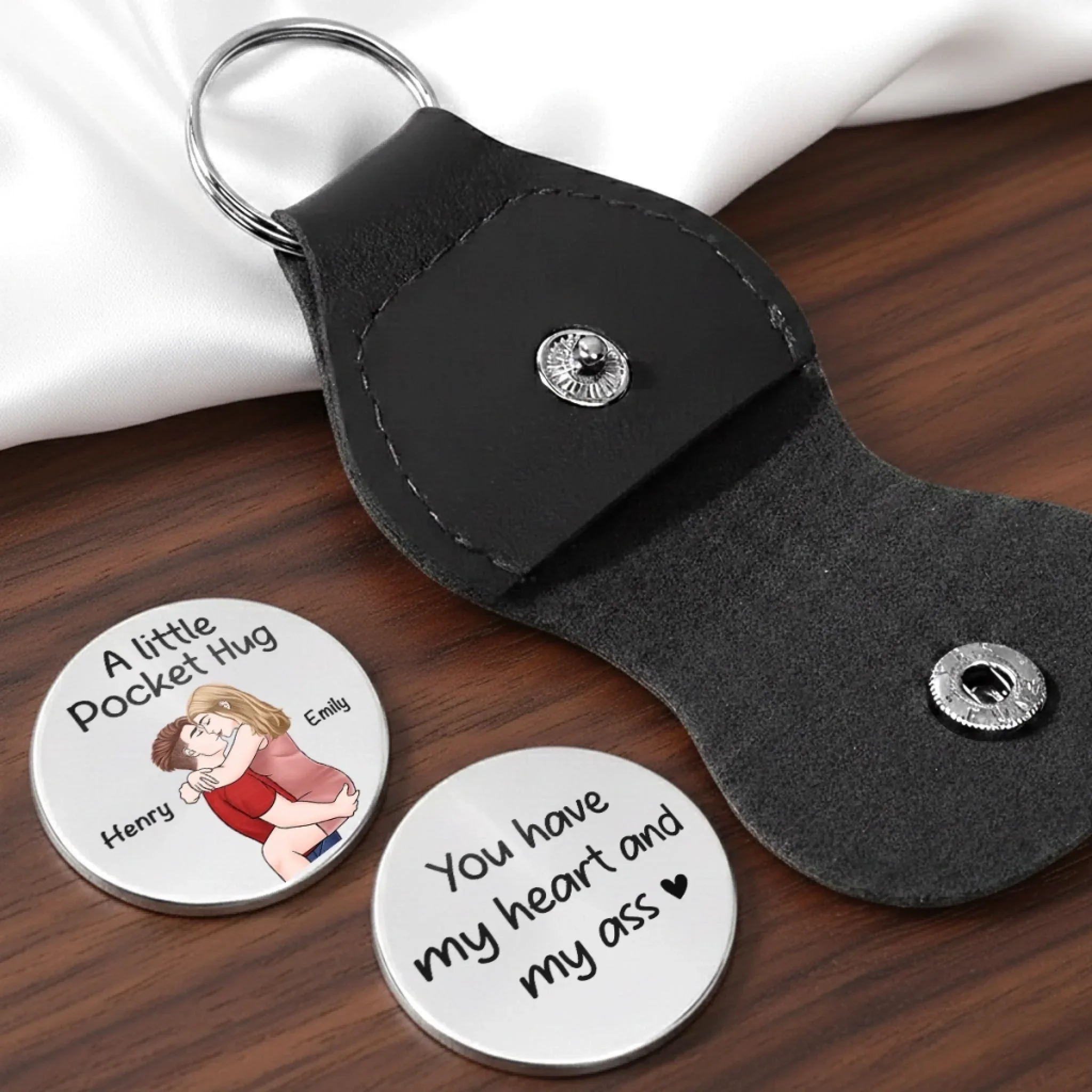 Personalized Pocket Hug – Custom Anniversary & Wedding Gift for Husband & Wife