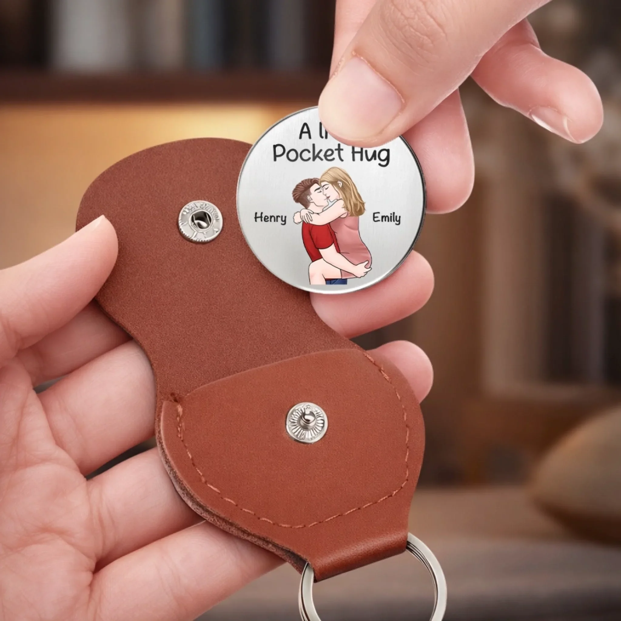 Personalized Pocket Hug – Custom Anniversary & Wedding Gift for Husband & Wife