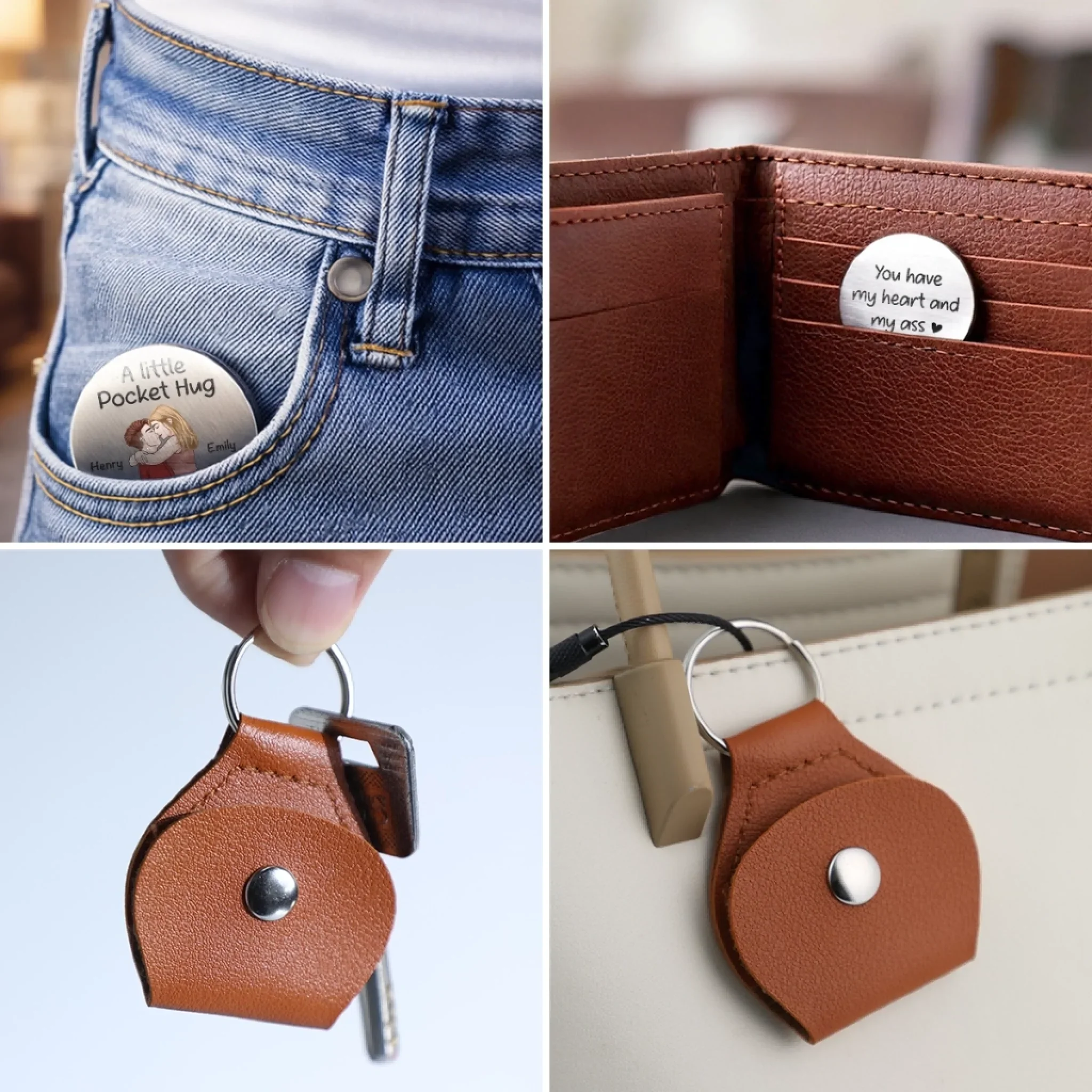 Personalized Pocket Hug – Custom Anniversary & Wedding Gift for Husband & Wife