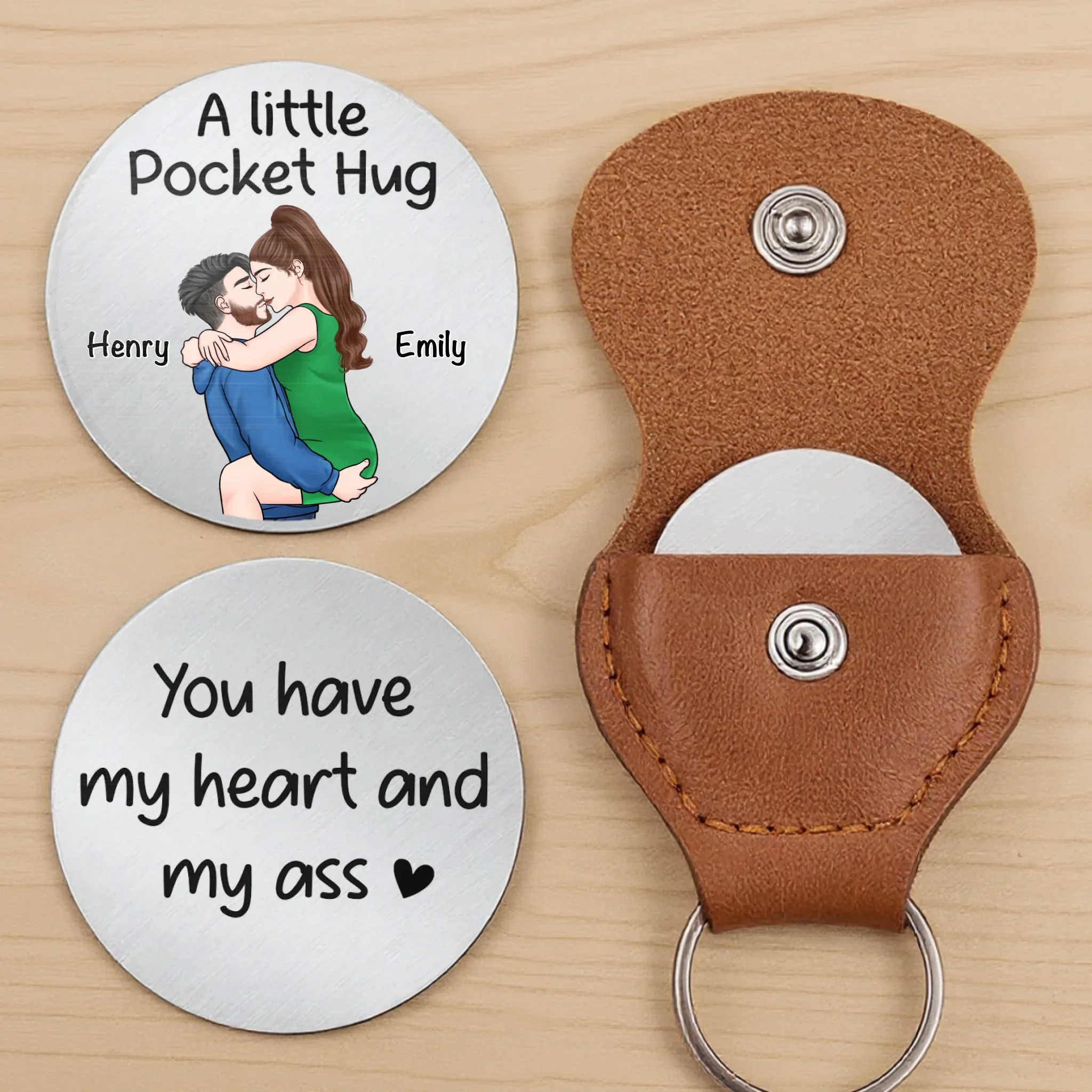 Personalized Pocket Hug – Custom Anniversary & Wedding Gift for Husband & Wife