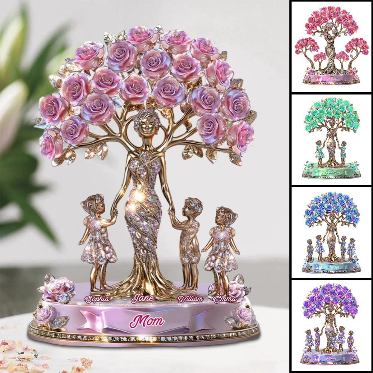 The Love Between Mother And Her Kids - Personalized Custom Shaped Acrylic Plaque
