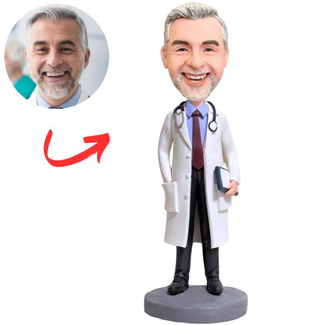 Doctor with Stethoscope Custom Doctor Bobbleheads Gifts