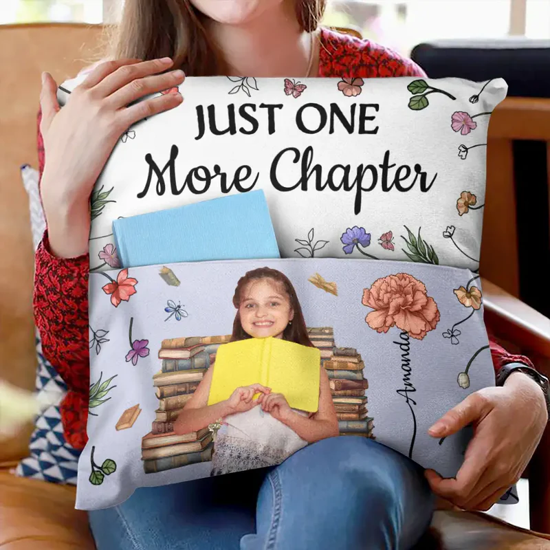 This Is My Reading Pillow – Custom Photo Personalized Pocket Pillow