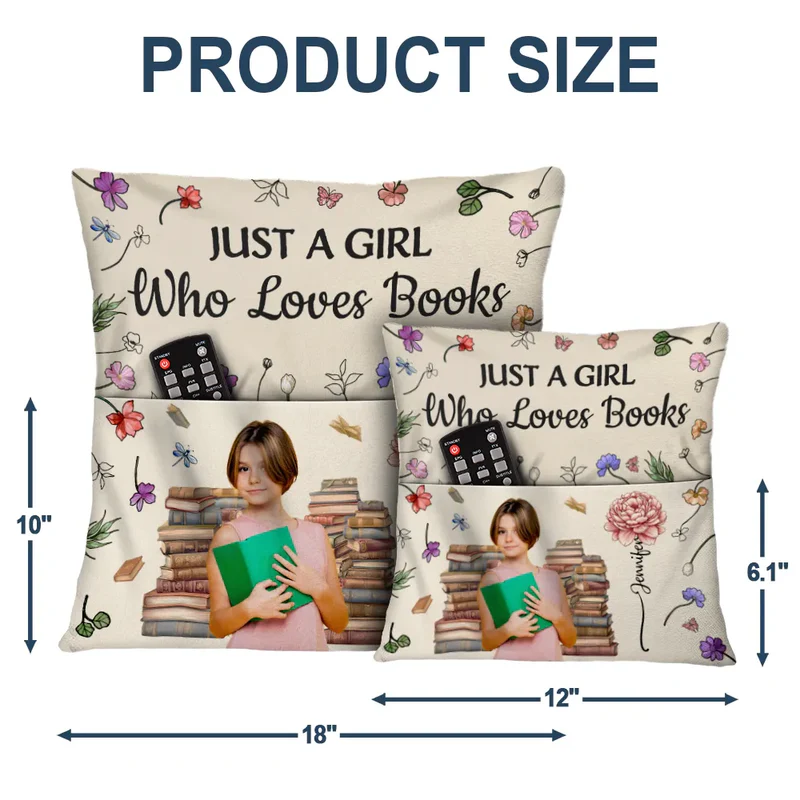 This Is My Reading Pillow – Custom Photo Personalized Pocket Pillow