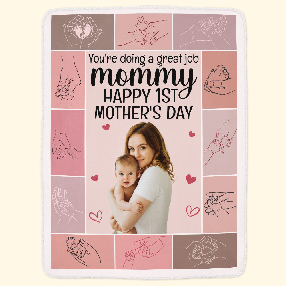 First Mother’s Day Celebration – Personalized Picture Blanket