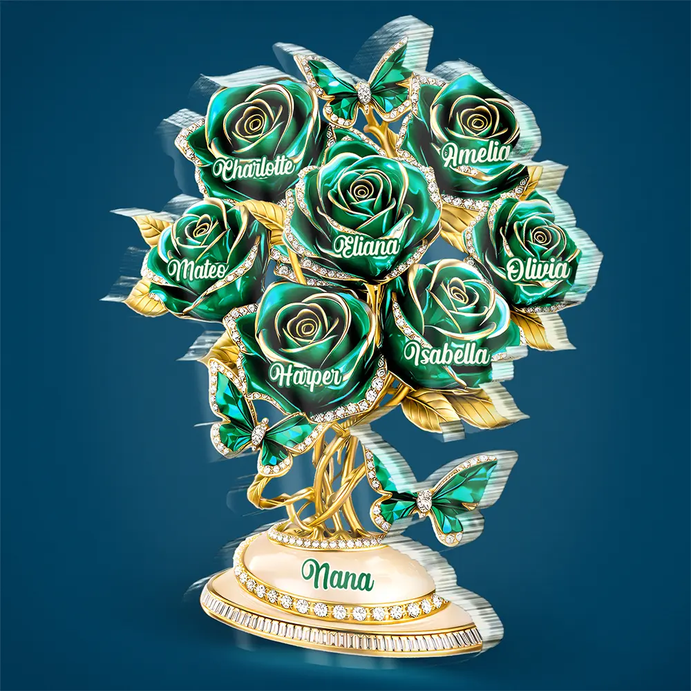 Mom’s Everlasting Love 3D Crystal Roses - Personalized Custom Acrylic Plaque