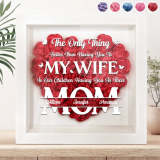 The Best Thing In My Life Is Having You As My Wife - Personalized Flower Shadow Box