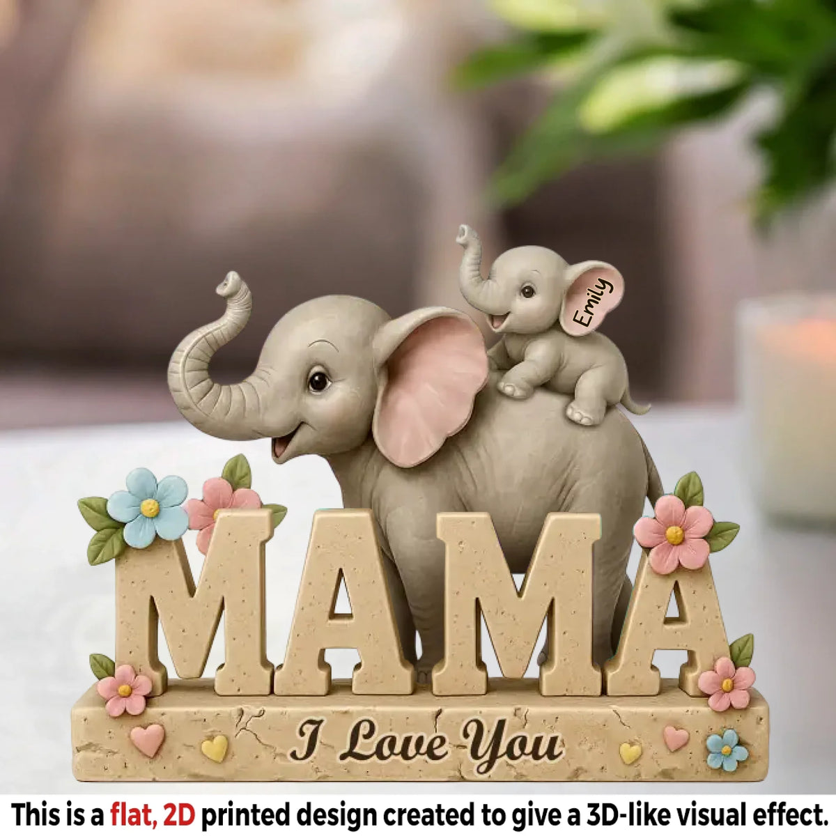 Personalized Acrylic Plaque – Custom Mother's Day Gift for Mom or Grandma – Love You So Much, Mama