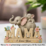 Personalized Acrylic Plaque – Custom Mother's Day Gift for Mom or Grandma – Love You So Much, Mama