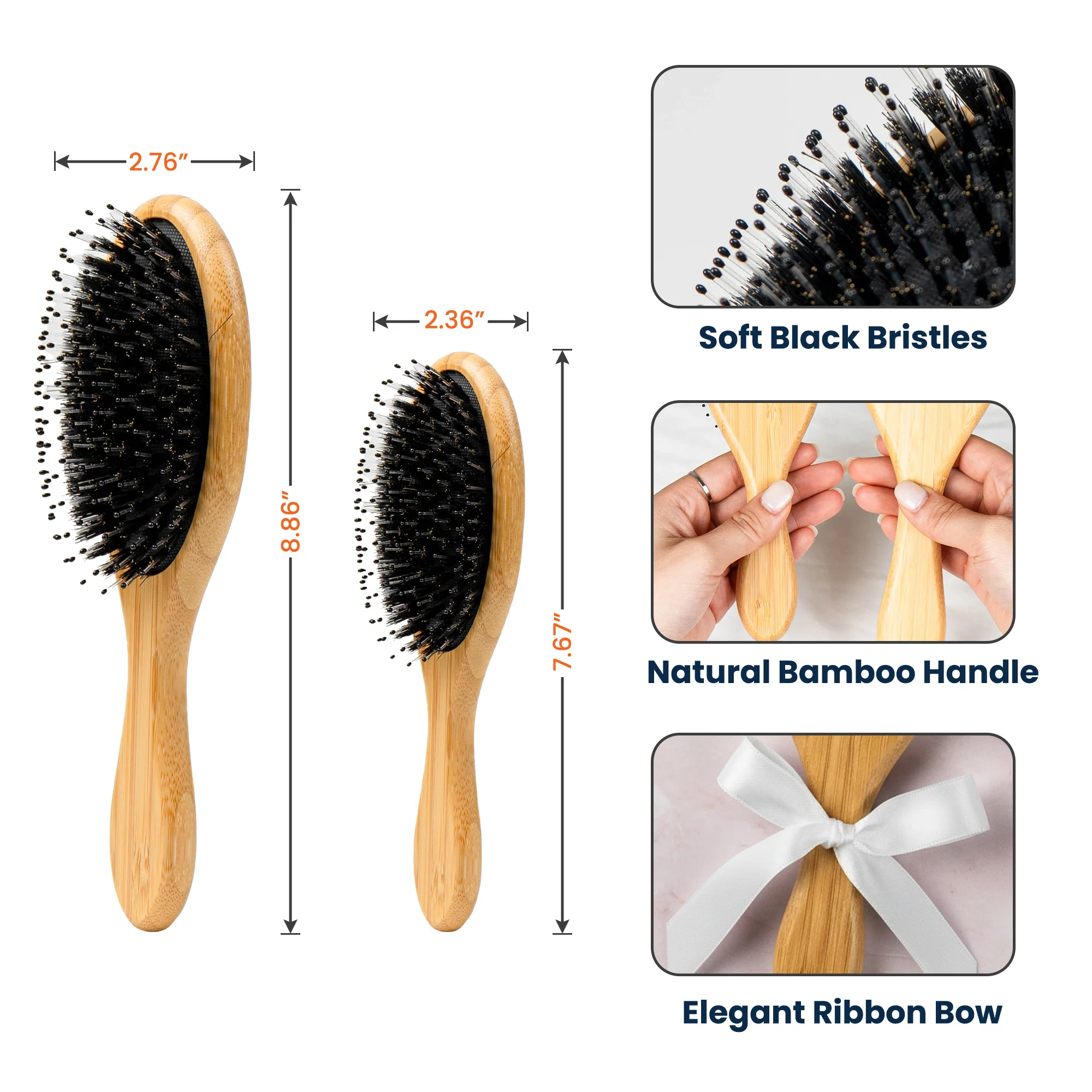 Custom Birth Flower Hair Brush: For Mom, Grandma, Daughter & Sister