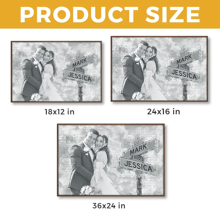 Personalized Couple Photo Poster – “I Need You Because I Love You” Custom Horizontal Gift for Husband and Wife