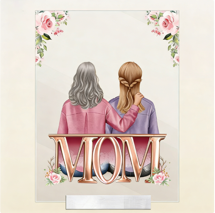 Mom & Kids: Best Friends for Life – Custom Acrylic Plaque