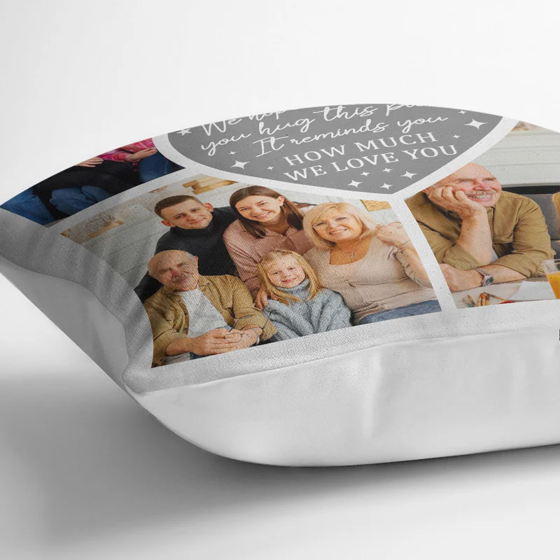 Custom Photo “I Love You All the Way to the Moon” – Personalized Pillow Gift for Family, Friends & Pet Lovers
