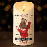 A Love That Shines Like Candlelight – Custom Personalized LED Candle for Couples – Perfect Christmas or Anniversary Gift for Him & Her