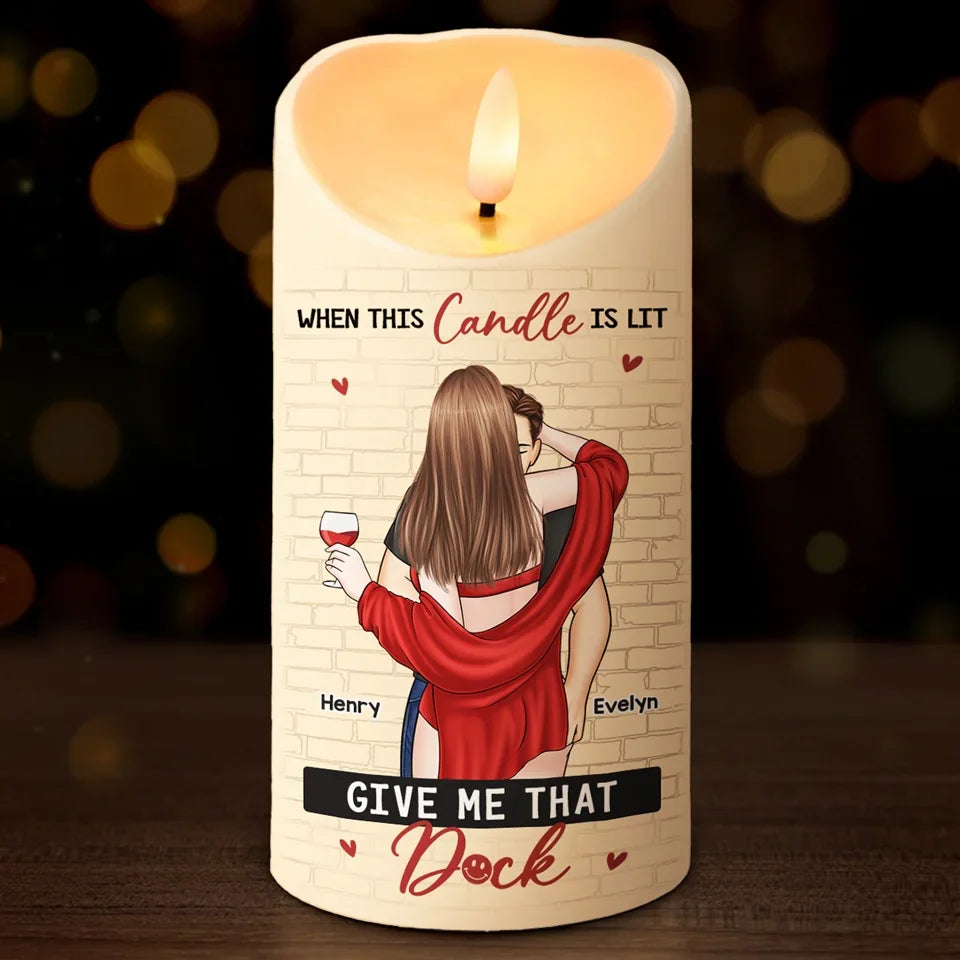 A Love That Shines Like Candlelight – Custom Personalized LED Candle for Couples – Perfect Christmas or Anniversary Gift for Him & Her