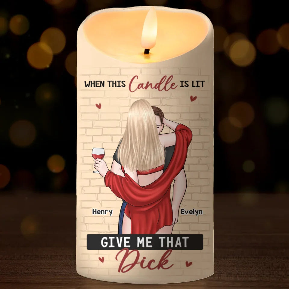 A Love That Shines Like Candlelight – Custom Personalized LED Candle for Couples – Perfect Christmas or Anniversary Gift for Him & Her