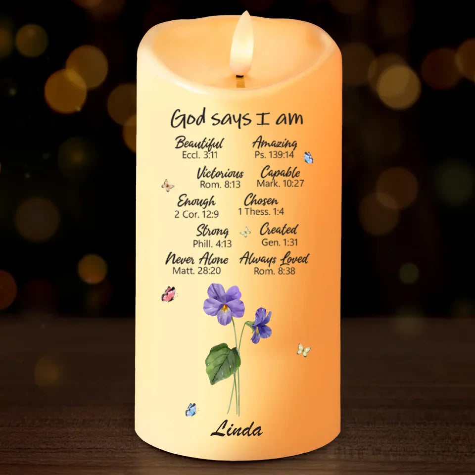 You’re My Favorite Bloom – Personalized LED Candle for Best Friends, Sisters & BFFs | Custom Christmas Gift