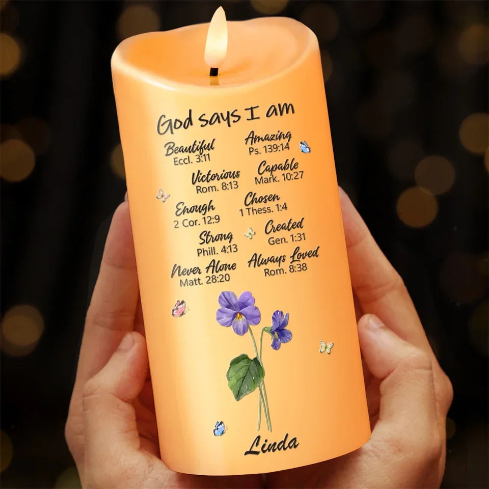 You’re My Favorite Bloom – Personalized LED Candle for Best Friends, Sisters & BFFs | Custom Christmas Gift