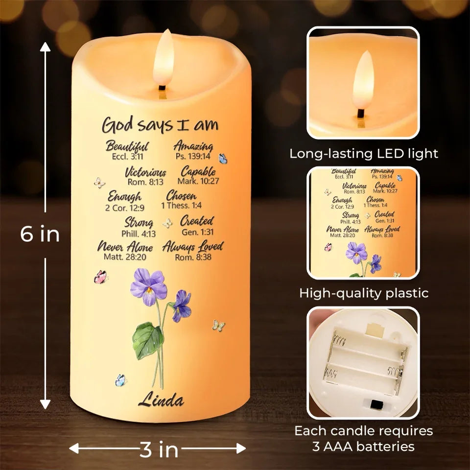 You’re My Favorite Bloom – Personalized LED Candle for Best Friends, Sisters & BFFs | Custom Christmas Gift