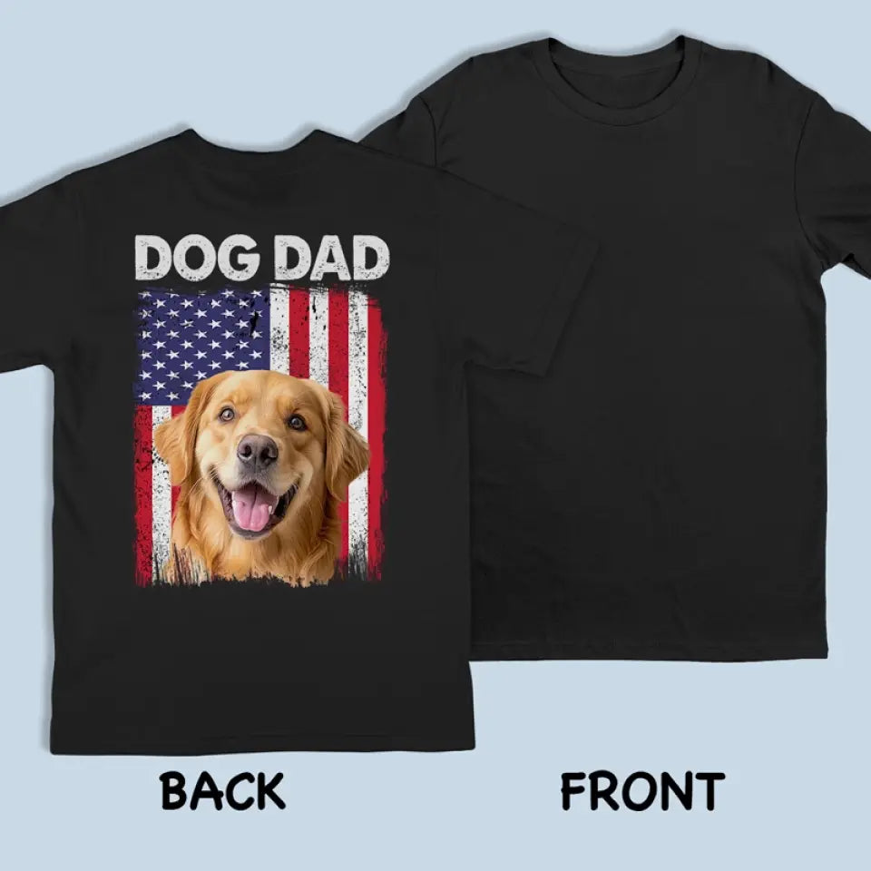 Personalized Pet Photo “Hello Dad, It’s Me” Back Print Unisex T-Shirt, Hoodie & Sweatshirt – Custom Dog & Cat Design, Father’s Day Gift for Pet Dads & Animal Lovers