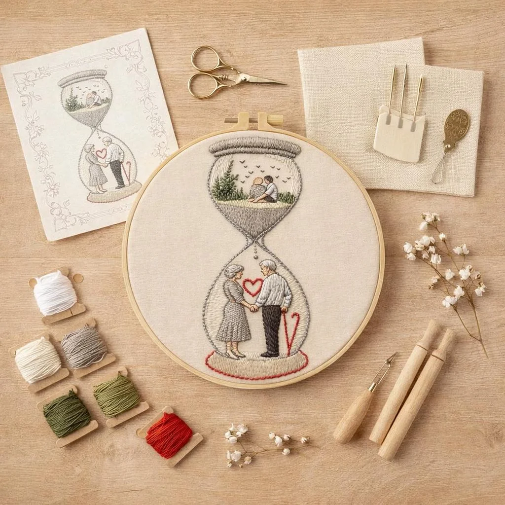 Embroidery Hoop Art Handmade Craft Mother Gift Wall Decor