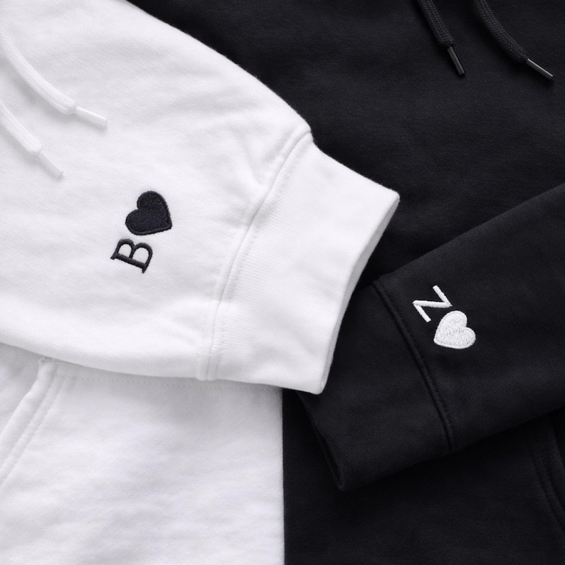 Personalized Embroidered Photo Sweatshirt, Custom Outline Portrait Hoodie, One Line Drawing Family Gift, Couple Hoodie, Birthday Gift