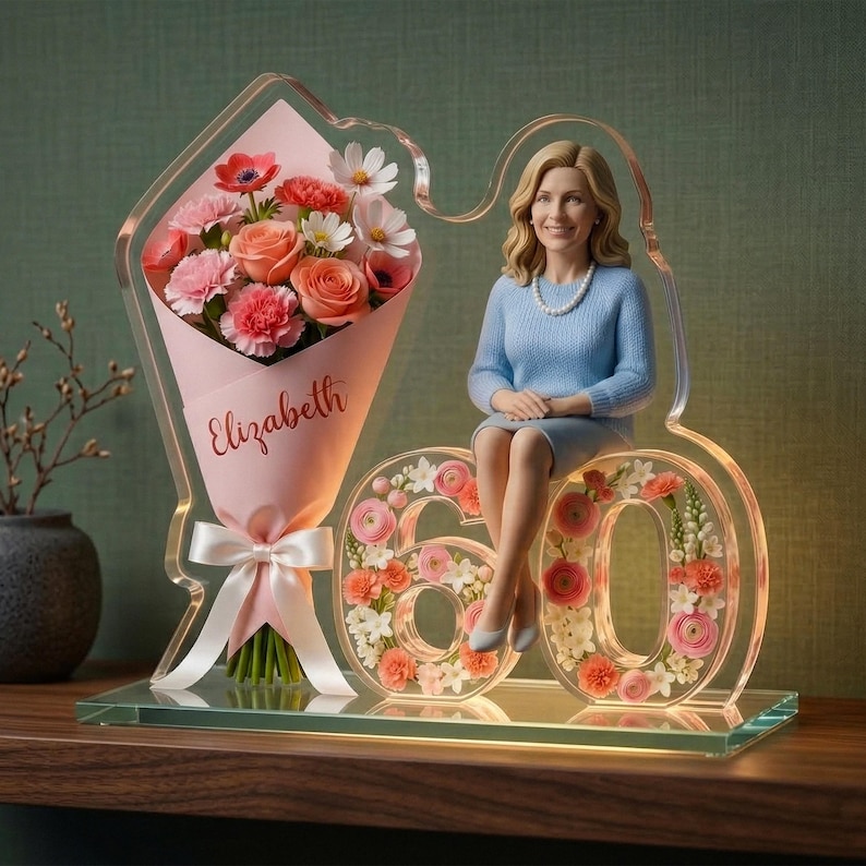 Personalized Photo Plaque for Mom – Custom Acrylic Picture Gift for Mother from Daughter or Son