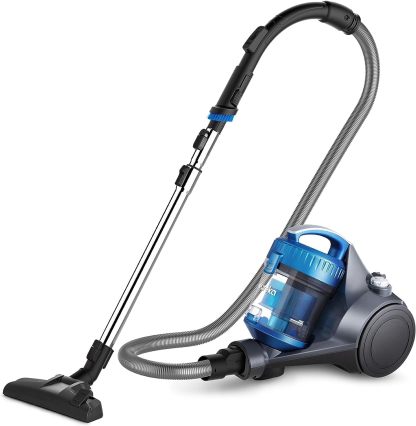 Eureka Bagless Canister Vacuum Cleaner, Lightweight Vac for Carpets and Hard Floors, w/Filter, Blue, Whirlwind NEN110B