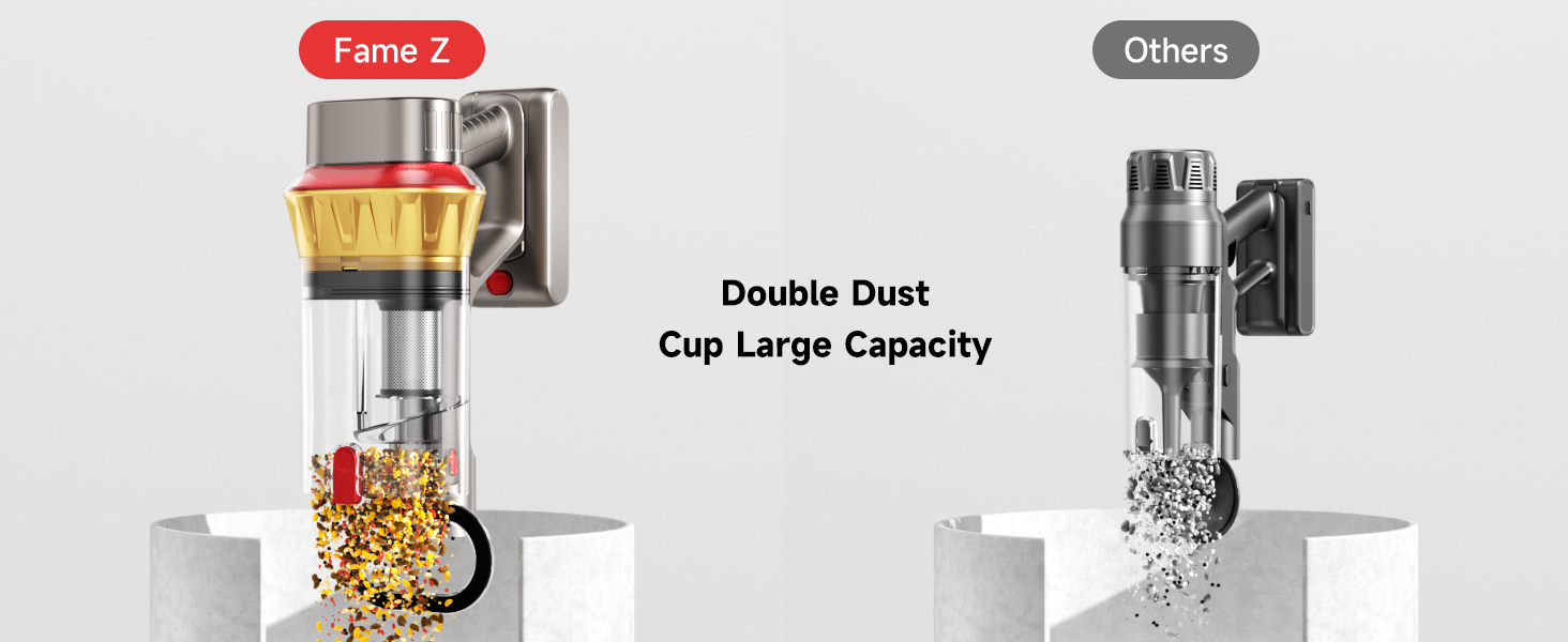 cordless stick vacuum lightweight handheld powerful suction long battery life pet